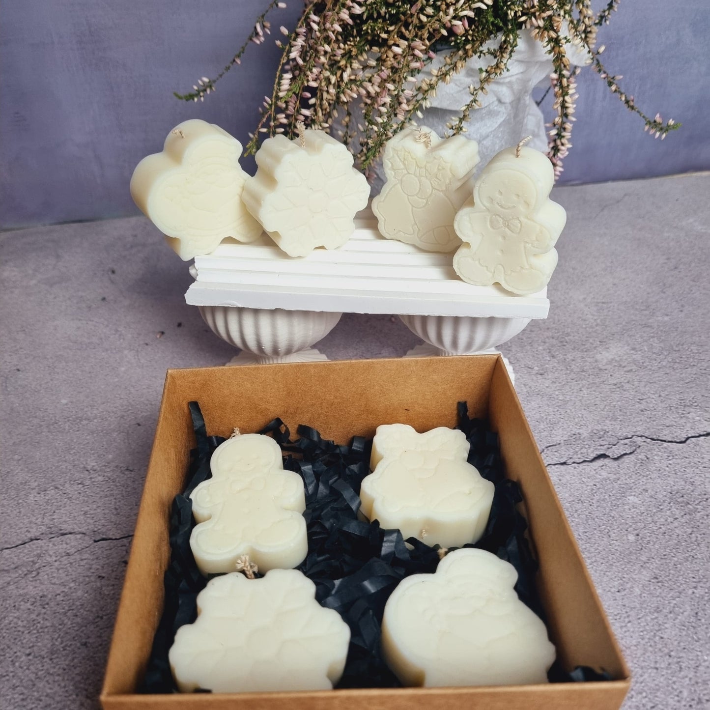 Žvakių komplektas "Kalėdiniai žaisliukai"