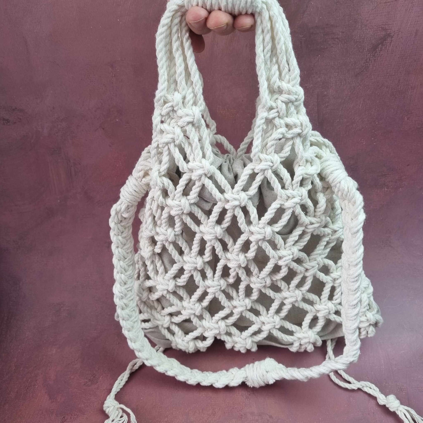 Handbag "White Knot"