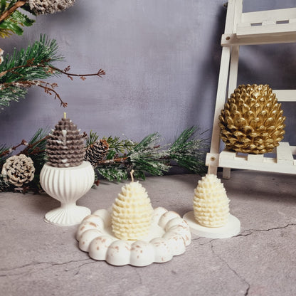 Pine cone candle