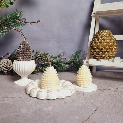 Pine cone candle