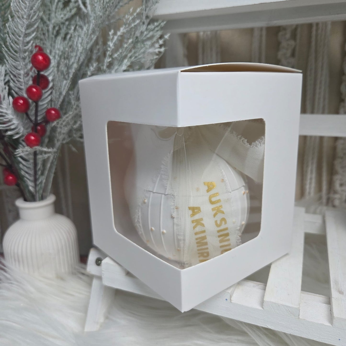 Kalėdinis burbulas su žvake