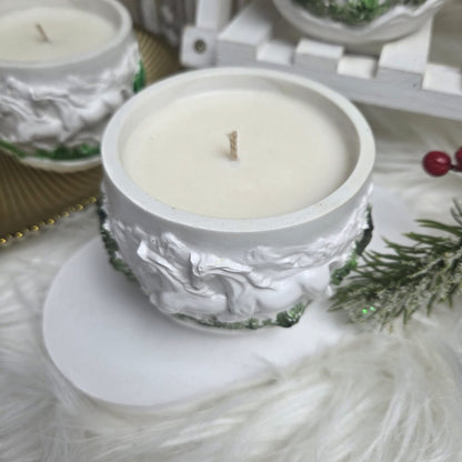 „Bėgantys žirgai“ sojų žvakė indelyje